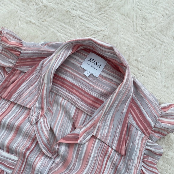 Misa Los Angeles pink striped Carlota dress - Picture 4 of 6